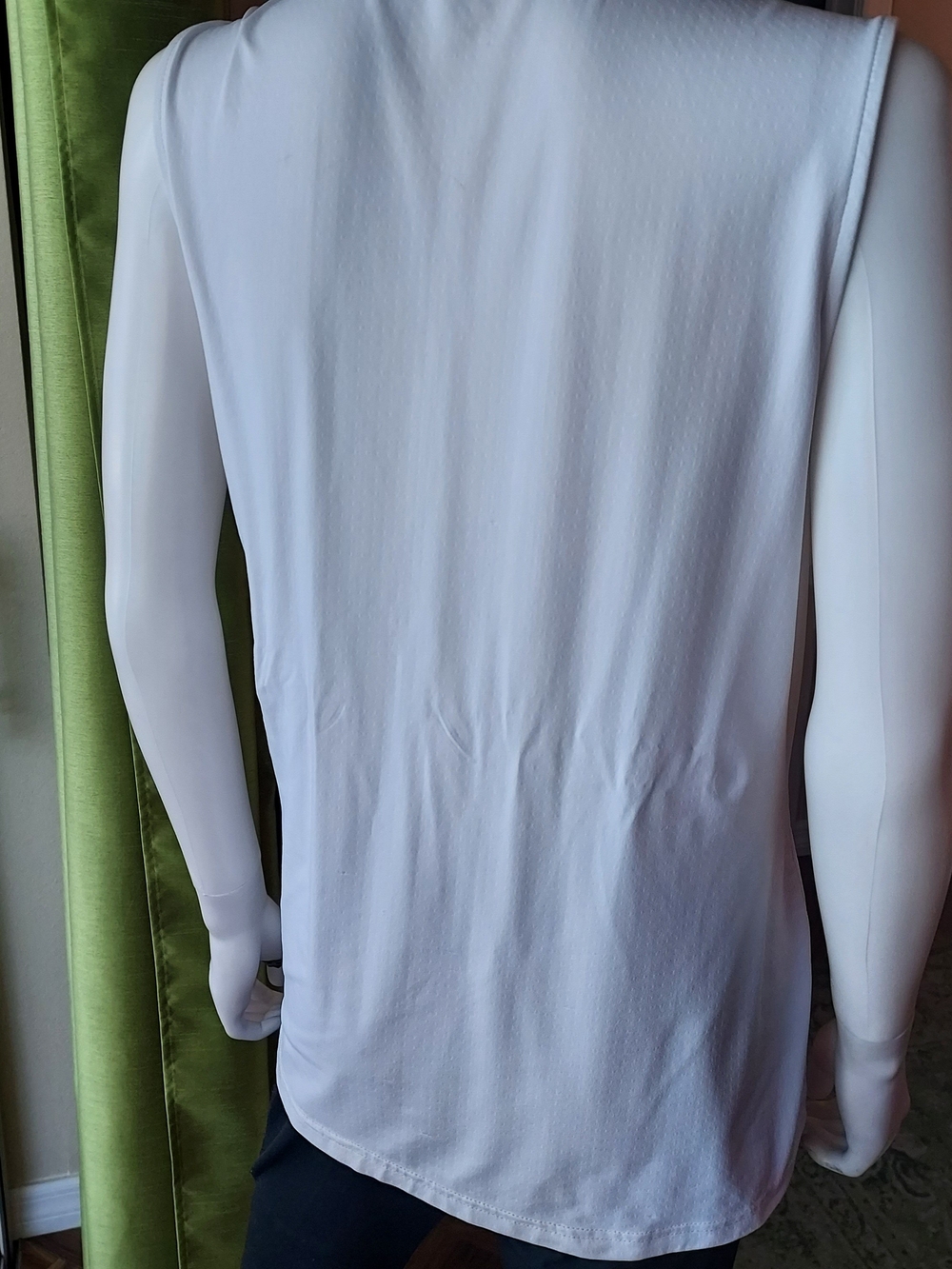 Women’s White Sleeveless Zip Jersey Polo Tank Top. Sz. XL - Picture 4 of 10